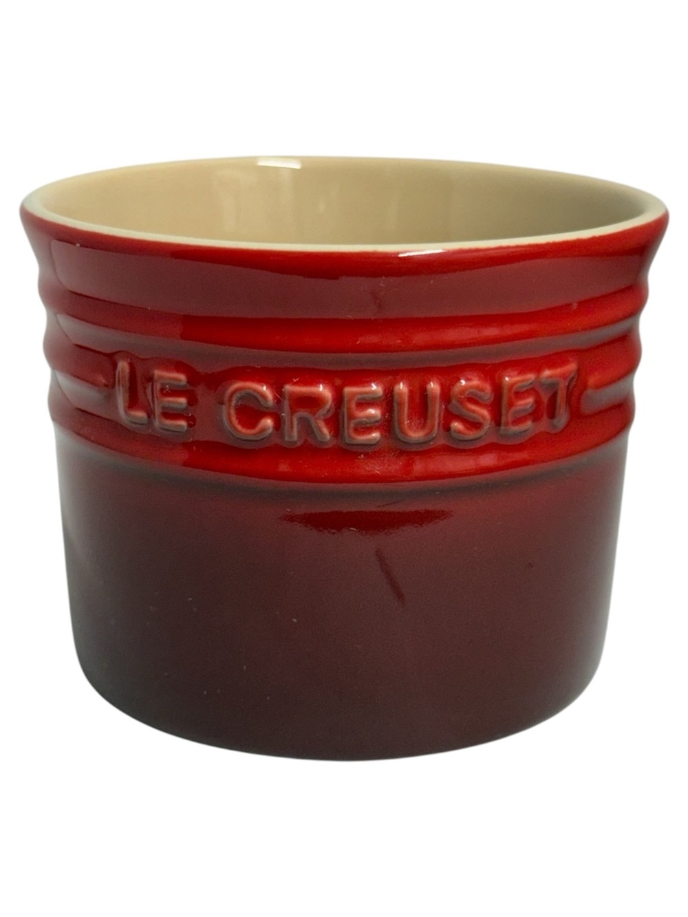 Le Creuset Red Stoneware Butter Crock Replacement Bottom